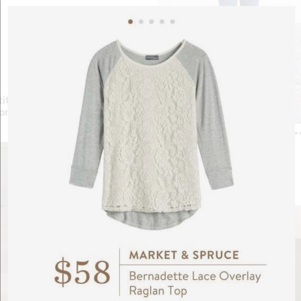 Stitch Fix Lace Raglan Top